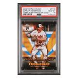 Gunnar Henderson PSA 10 2023 Topps Chrome Topps in Technicolor Gold Refractor #d/50 Card #TT19