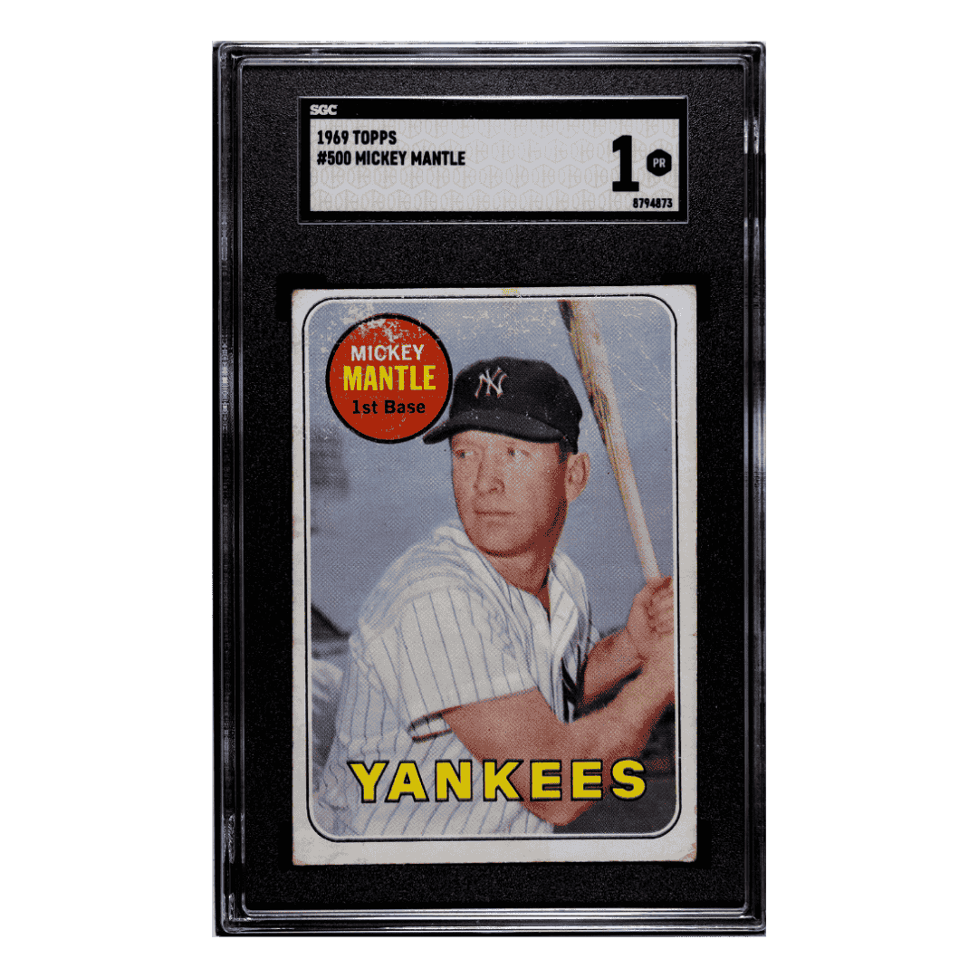 Mickey Mantle SGC 1 1969 Topps Card #500