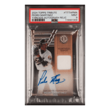 Pedro Martinez PSA 9 2024 Topps Tribute Threads Autograph Relic Card #TTTAPMA