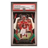 Patrick Mahomes PSA 9 2022 Panini Select Die Cut Black/ Green Prizm Card #148