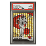 Ja'Marr Chase PSA 10 2021 Panini Mosaic Reactive Yellow Rookie RC Card #307