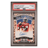 Garrett Wilson PSA 9 2022 Leaf Valiant All American Autographs Leopard #d/5 Card #AAGW1