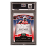 Garrett Wilson PSA 9 2022 Leaf Valiant All American Autographs Leopard #d/5 Card #AAGW1