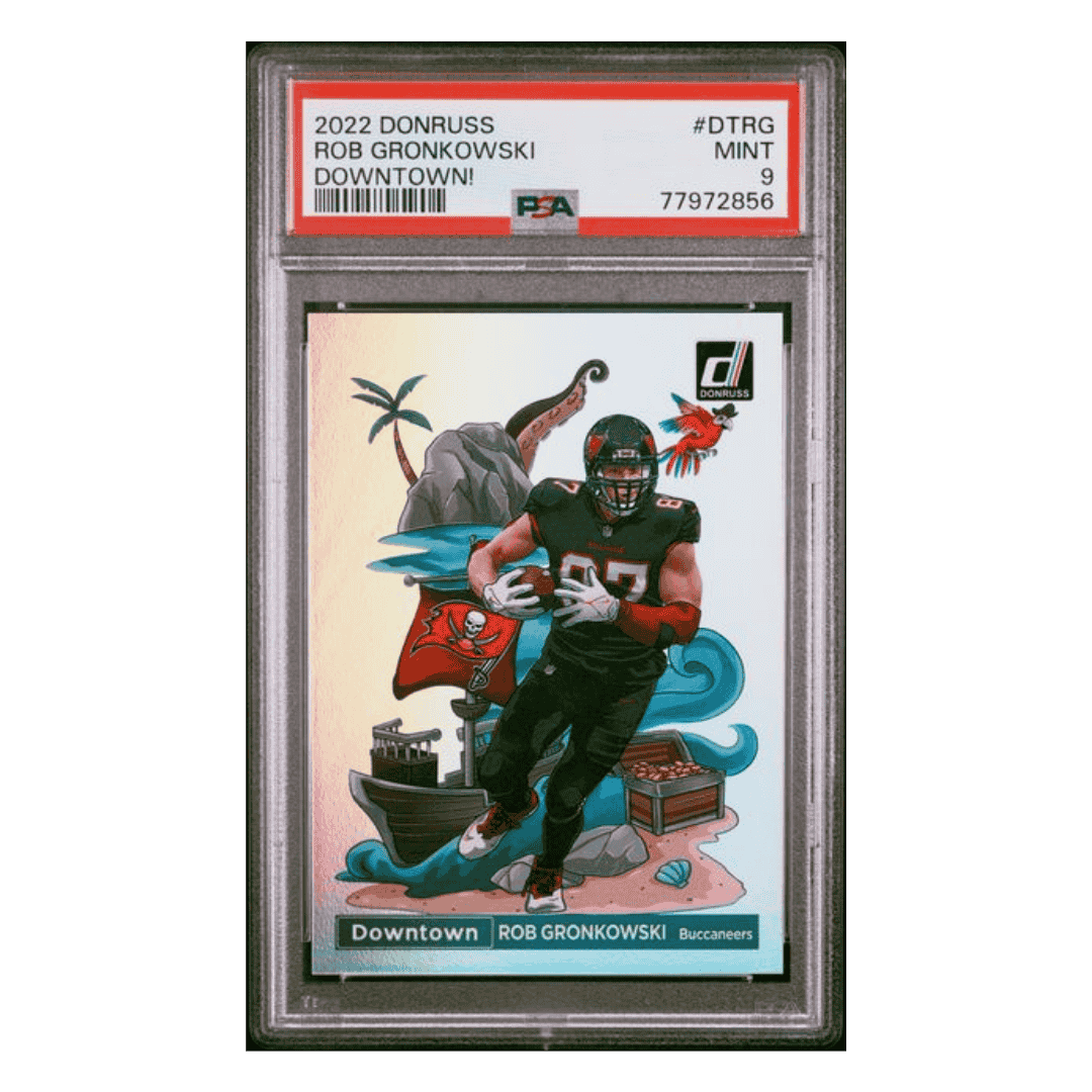Rob Gronkowski PSA 9 2022 Panini Donruss Downtown! Card #DTRG
