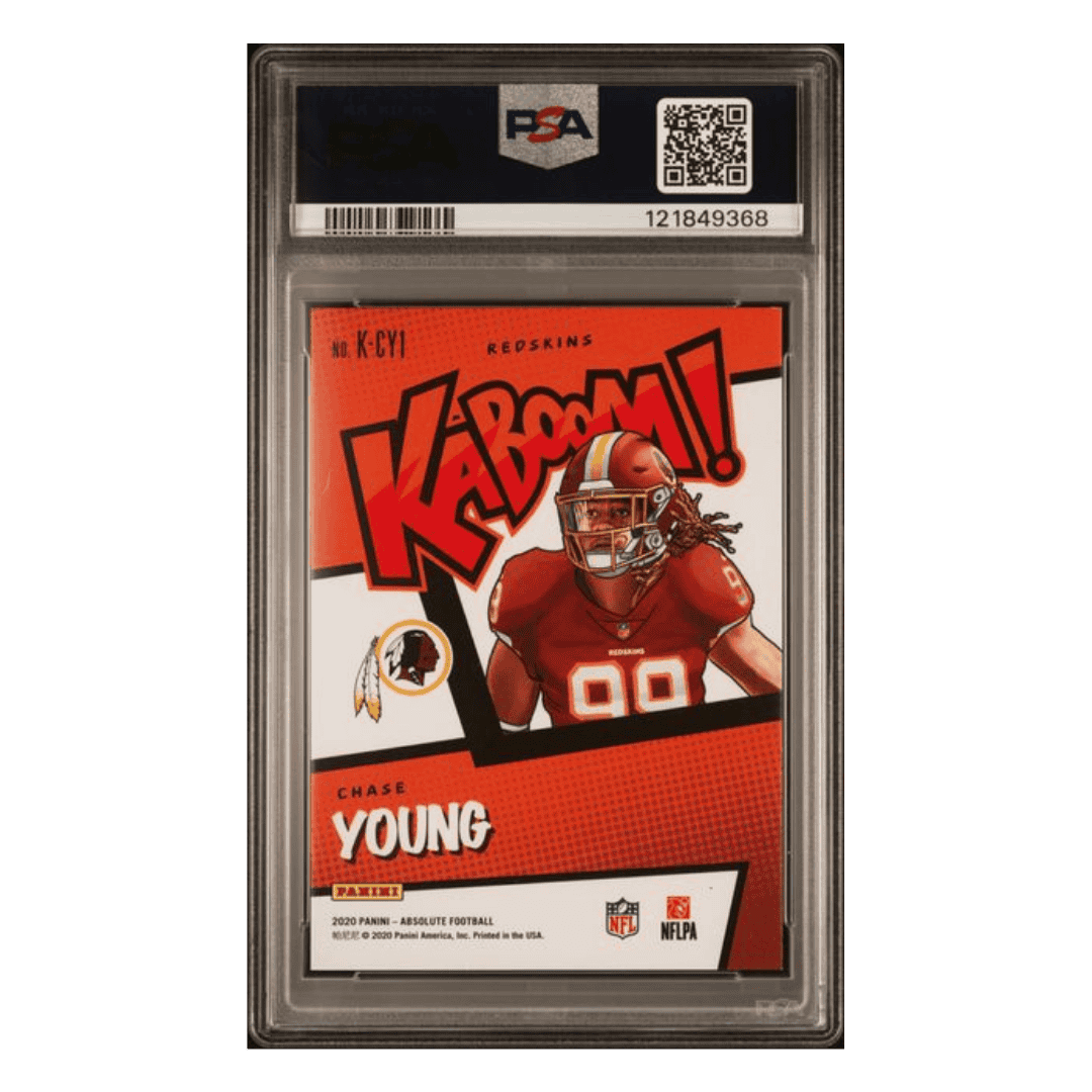 Chase Young PSA 8 2020 Panini Absolute Kaboom! Rookie RC Card #KCY1