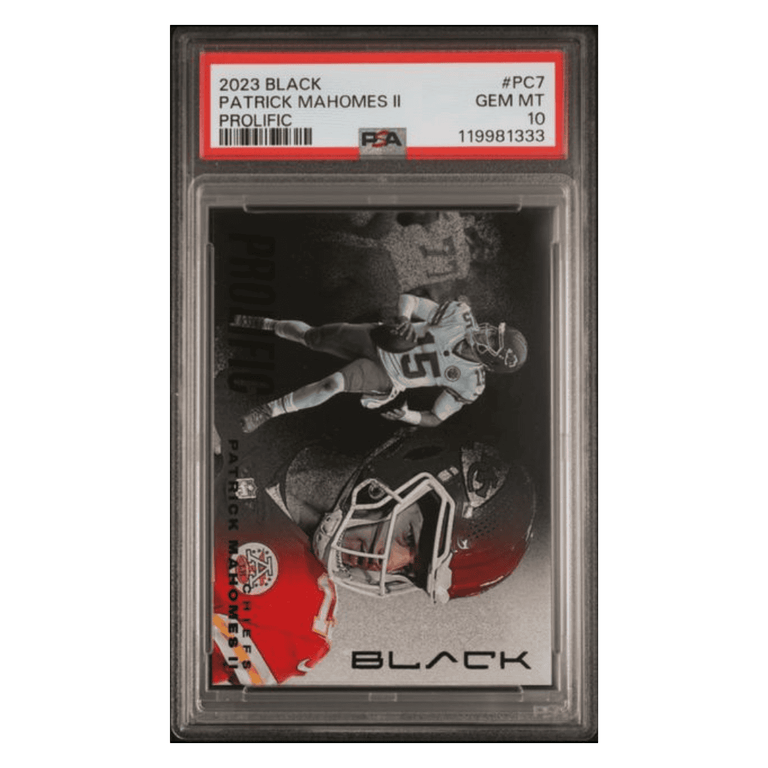 Patrick Mahomes PSA 10 2023 Panini Black Prolific Card #PC7