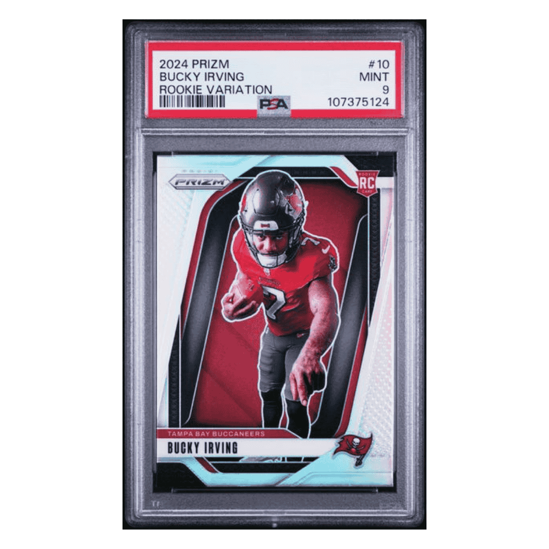 Bucky Irving PSA 9 2024 Panini Prizm Rookie Variation Card #10