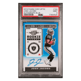 Josh Jacobs PSA 9 2019 Panini Contenders Optic Autograph Blue Rookie RC Card #124