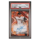 Paul Skenes PSA 9 2024 Bowman's Best of 2024 Autographs X-Fractor Rookie RC #d/ 25 Card #B24PS
