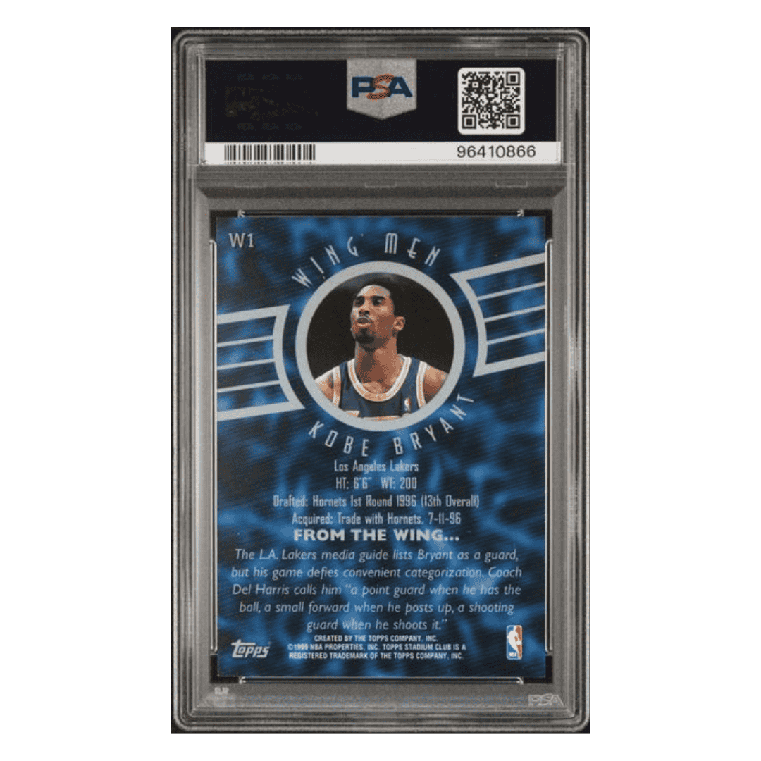 Kobe Bryant PSA 9 1998 Topps Stadium Club Wing Men Card #W1