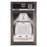 Christiano Ronaldo PSA 10 2023-24 Topps UEFA Club Competitions Ultimate Stage Chrome Green #d/ 99 Card #USC44