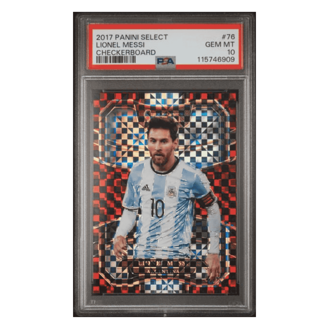 Lionel Messi PSA 10 2017 Panini Select Checkboard Card #76