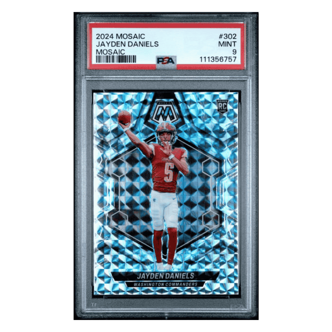 Jayden Daniels PSA 9 2024 Panini Mosaic Rookie RC Card #302
