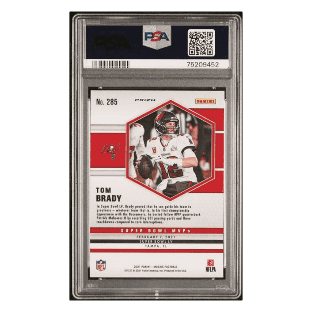 Tom Brady PSA 9 2021 Panini Mosaic Honeycomb Card #285