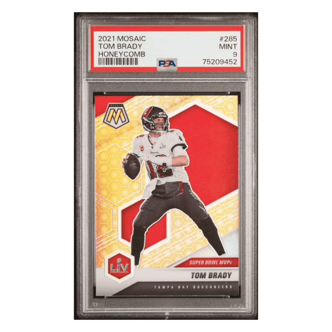 Tom Brady PSA 9 2021 Panini Mosaic Honeycomb Card #285