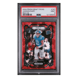 Jaxson Dart PSA 9 2024 Panini Prizm Draft Picks Rated Rookie Red Ice Card #147