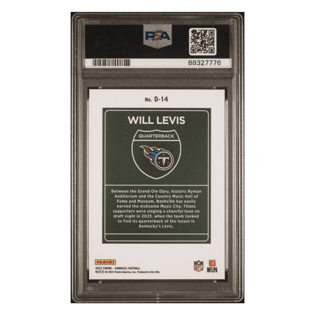 Will Levis PSA 10 2023 Panini Donruss Downtown! Rookie RC Card #D14