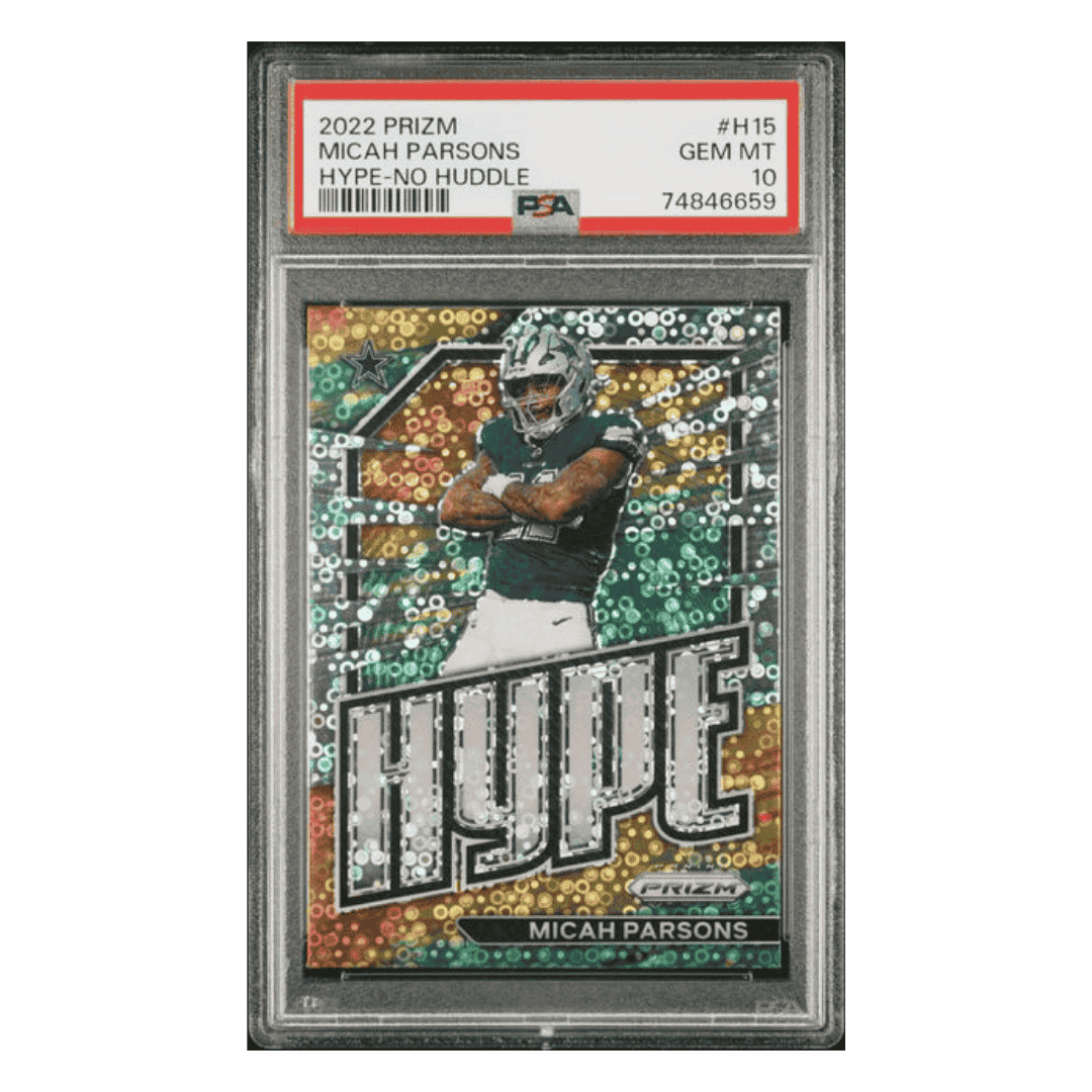 Micah Parsons PSA 10 2022 Panini Prizm Hype No Huddle Card #H15