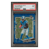 Jahmyr Gibbs PSA 9 2023 Panini Donruss Optic Blue Glitter Rated Rookie Card #236