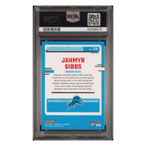 Jahmyr Gibbs PSA 9 2023 Panini Donruss Optic Blue Glitter Rated Rookie Card #236