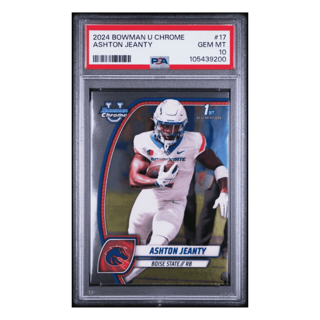 Ashton Jeanty PSA 10 2024 Topps Bowman University Chrome 1st Bowman Card #17