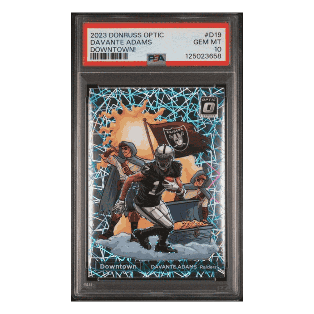 Davante Adams PSA 10 2023 Panini Donruss Optic Downtown! Card #D19