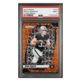 Brock Bowers PSA 9 2023 Panini Prizm Lazer Rookie RC Card #315