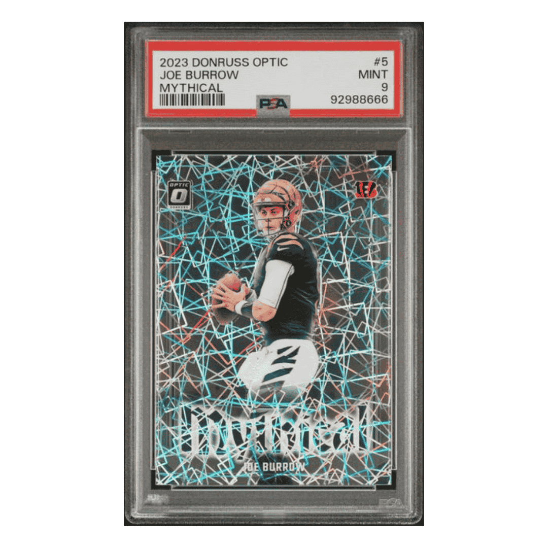 Joe Burrow PSA 9 2023 Panini Donruss Optic Mythical Card #5