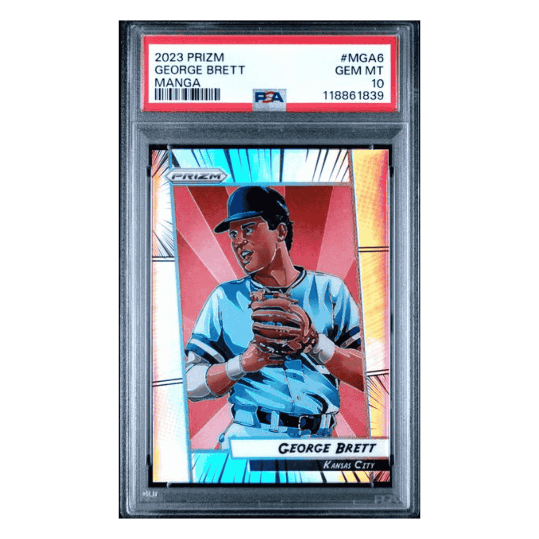 George Brett PSA 10 2023 Panini Prizm Manga Card #MGA6