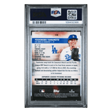 Yoshinobu Yamamoto PSA 10 2024 Topps Stadium Club Chrome Orange Refractor Rookie RC #d/ 99 Card #114