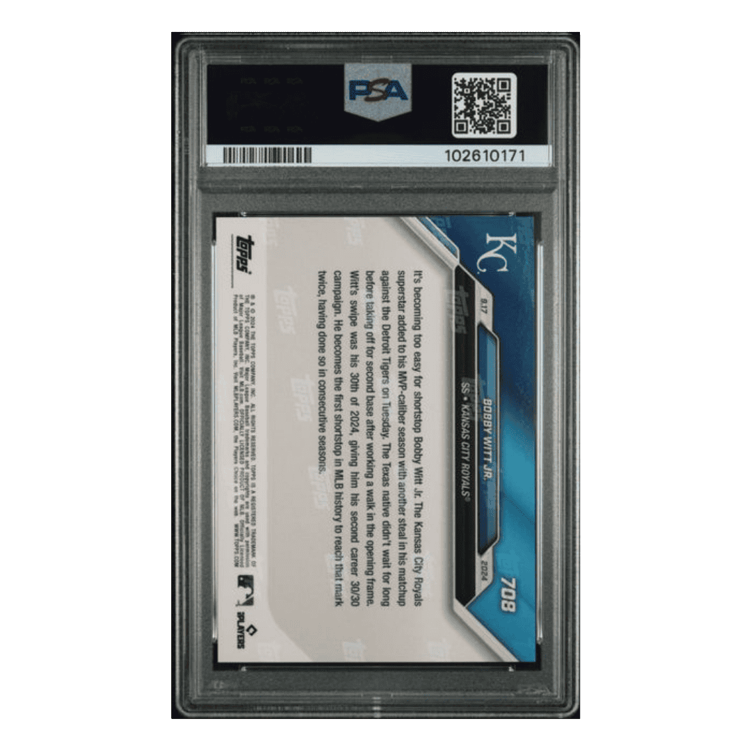 Bobby Witt Jr PSA 10 2024 Topps Now Card #708