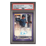 Bobby Witt Jr PSA 9 2022 Topps Chrome Rookie Autograph Purple Refractor #d/ 250 Card #RABW