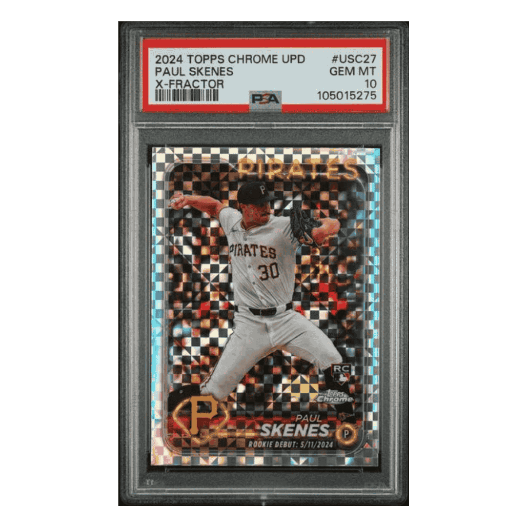 Paul Skenes PSA 10 2024 Topps Chrome Update X-Fractor Rookie RC Card #USC27