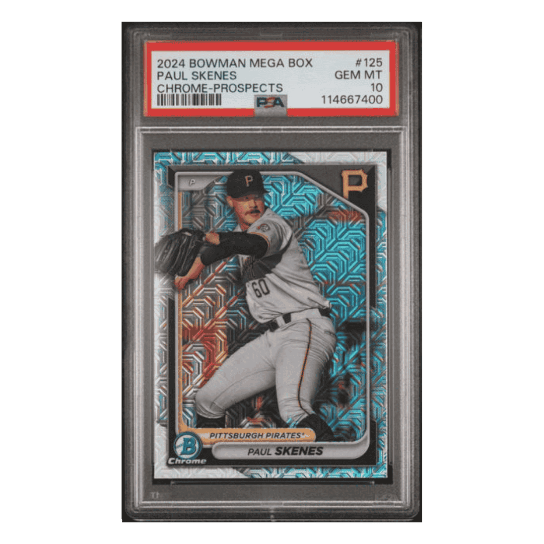 Paul Skenes PSA 10 2024 Topps Bowman Mega Box Chrome Prospects Card #125