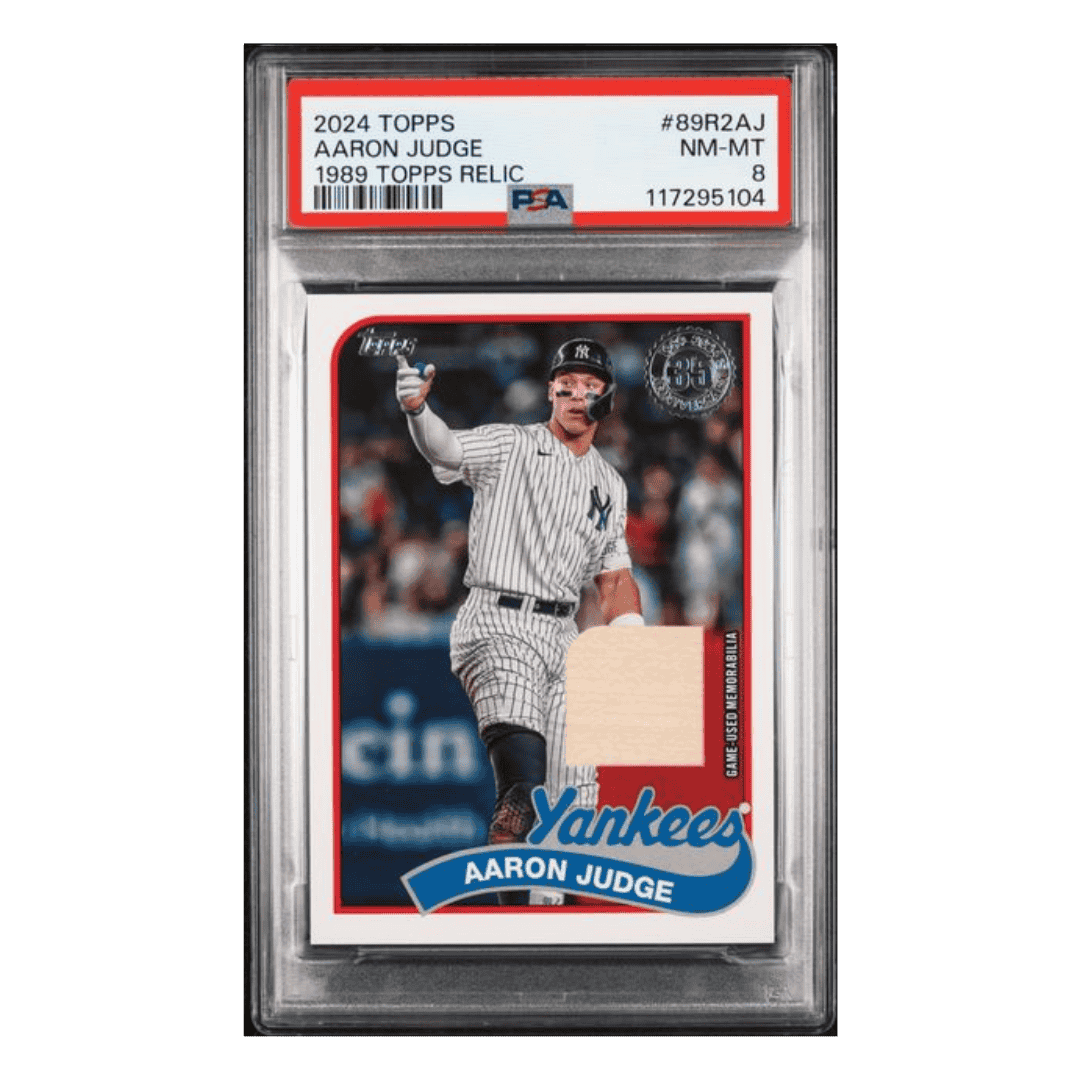 Aaron Judge PSA 8 2024 Topps 1989 Topps Relic Card #89R2AJ