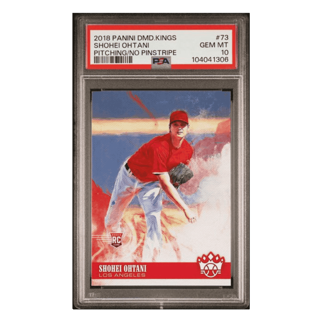Shohei Ohtani PSA 10 2018 Panini Diamond Kings Pitching/ No Pinstripe Rookie RC Card #73