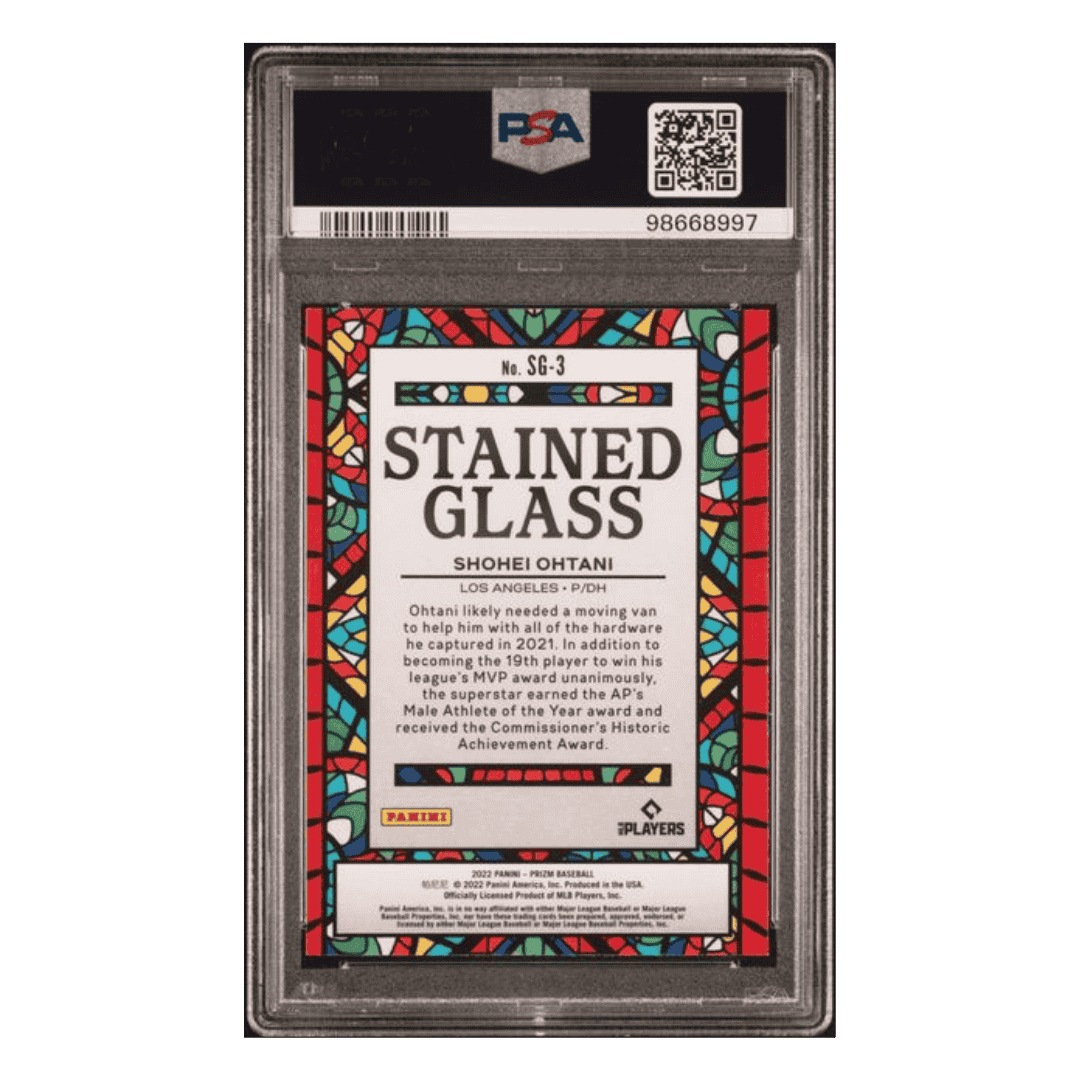 Shohei Ohtani PSA 10 2022 Panini Prizm Stained Glass Card #SG3