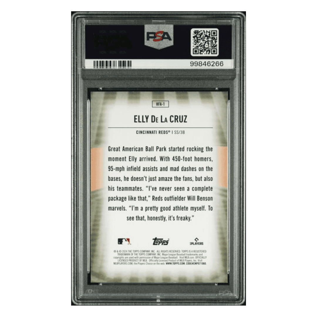 Elly De La Cruz PSA 9 2024 Topps Home Field Advantage Rookie RC Card #HFA1