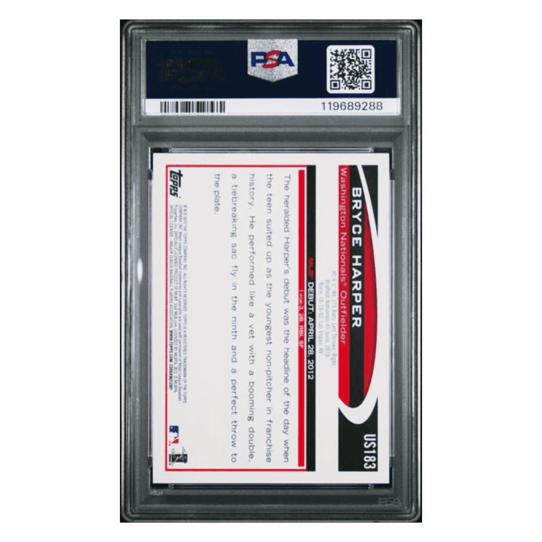 Bryce Harper PSA 10 2012 Topps Update Rookie RC Card #US183