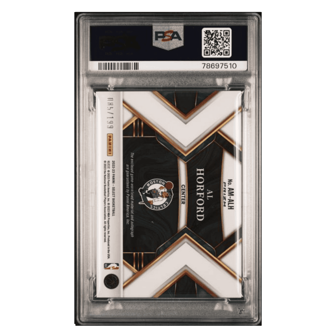 Al Horford PSA 9 2022 Panini Select Autographed Memorabilia Patch #d/ 199 Card #AMLAH