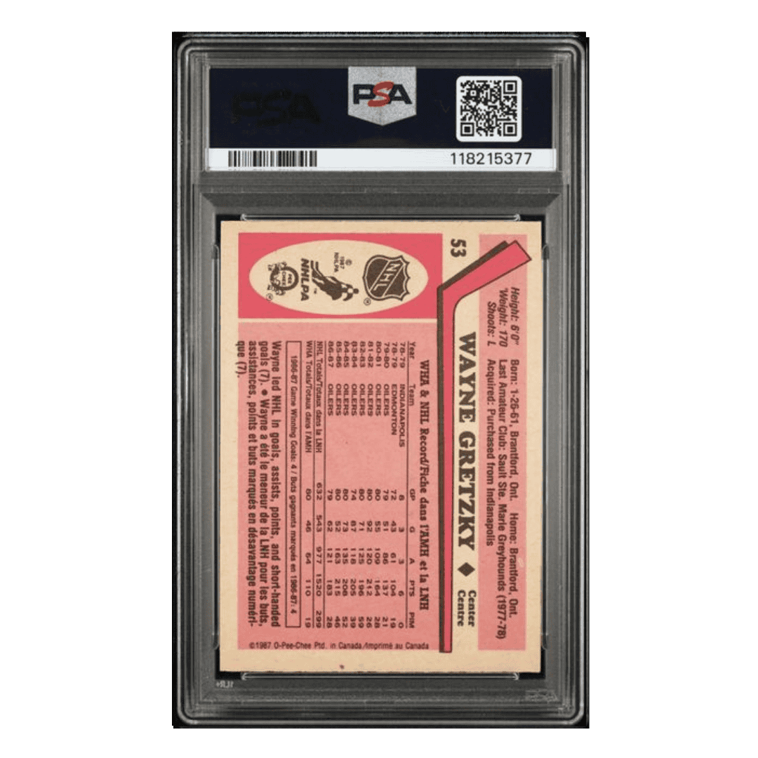 Wayne Gretzky PSA 8 1987 O Pee Chee Card #53