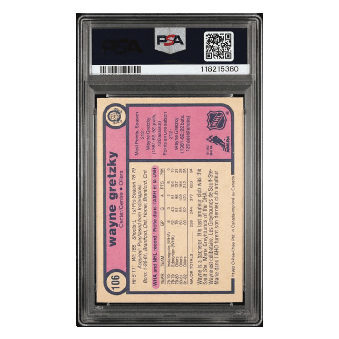 Wayne Gretzky PSA 7 1982 O Pee Chee Card #106