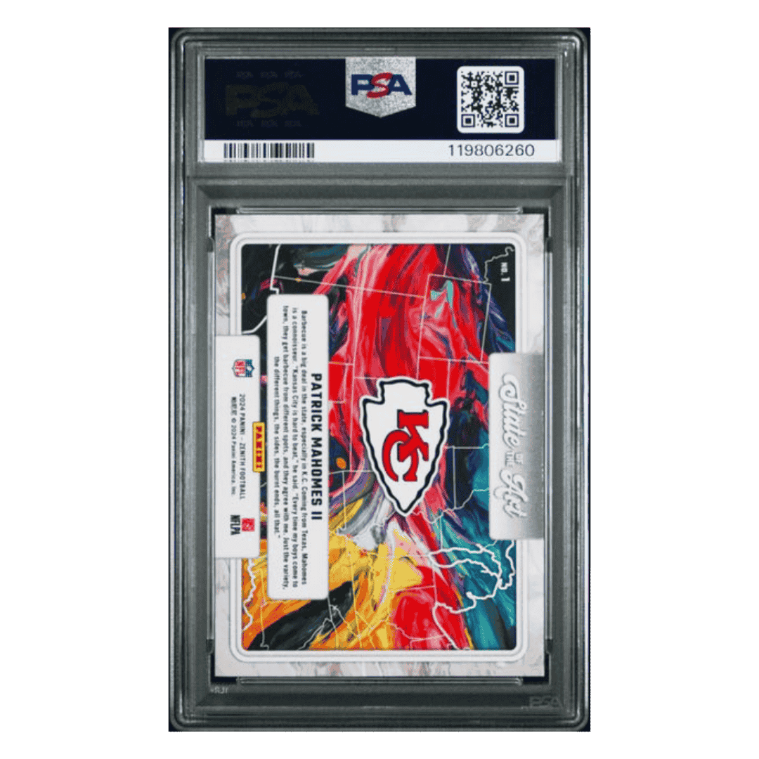 Patrick Mahomes PSA 10 2024 Panini Zenith State of the Art Card #1