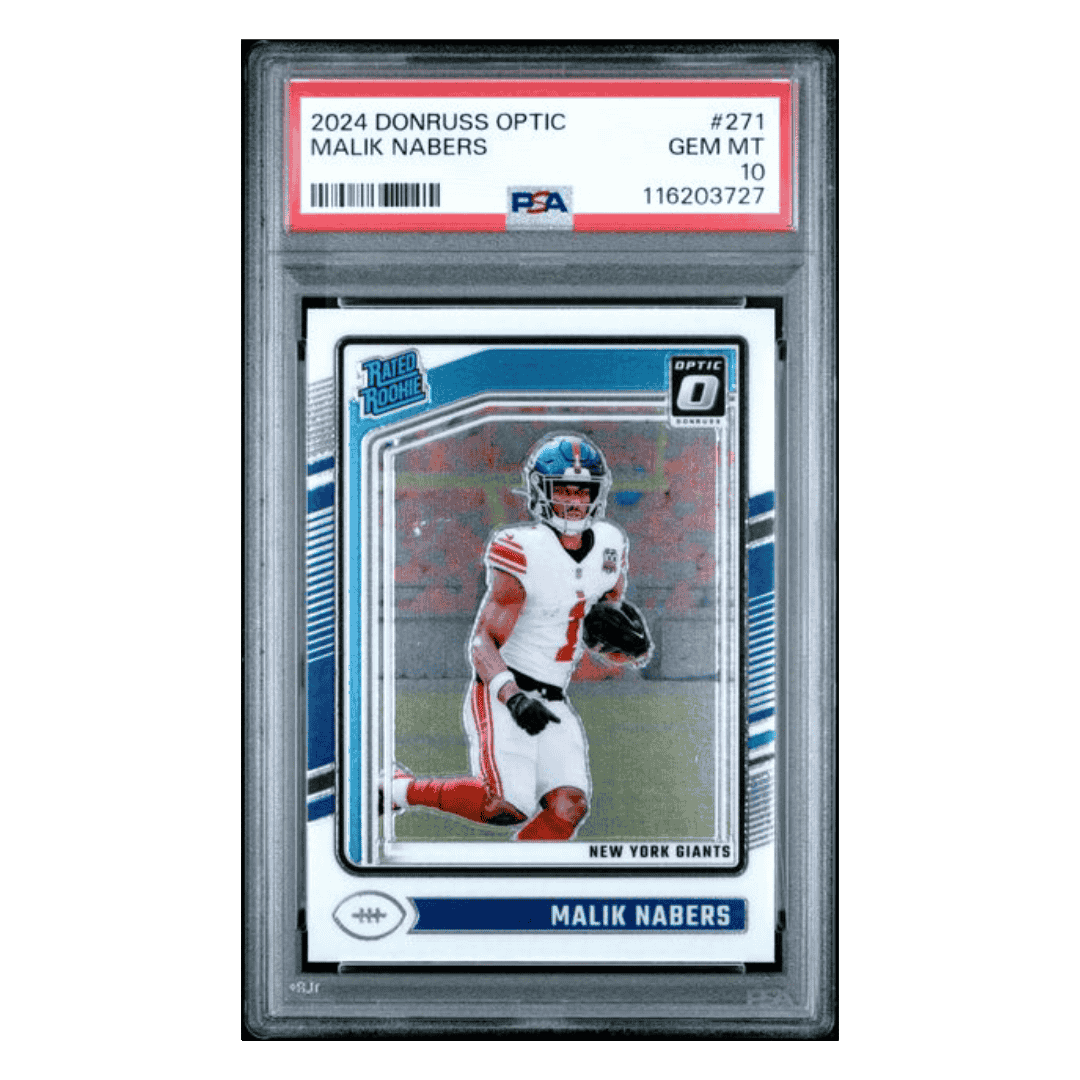 Malik Nabers PSA 10 2024 Panini Donruss Optic Rated Rookie Card #271