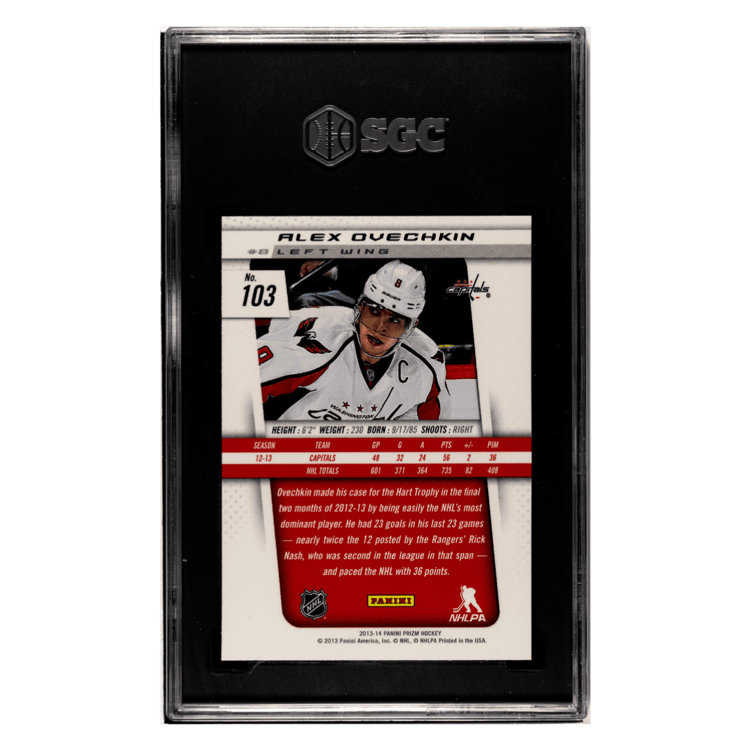 Alex Ovechkin SGC 10 2013-14 Panini Prizm Card #103