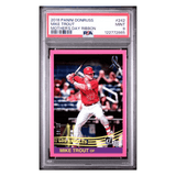 Mike Trout PSA 9 2018 Panini Donruss Mother's Day Ribbon #d/ 25 Card #242