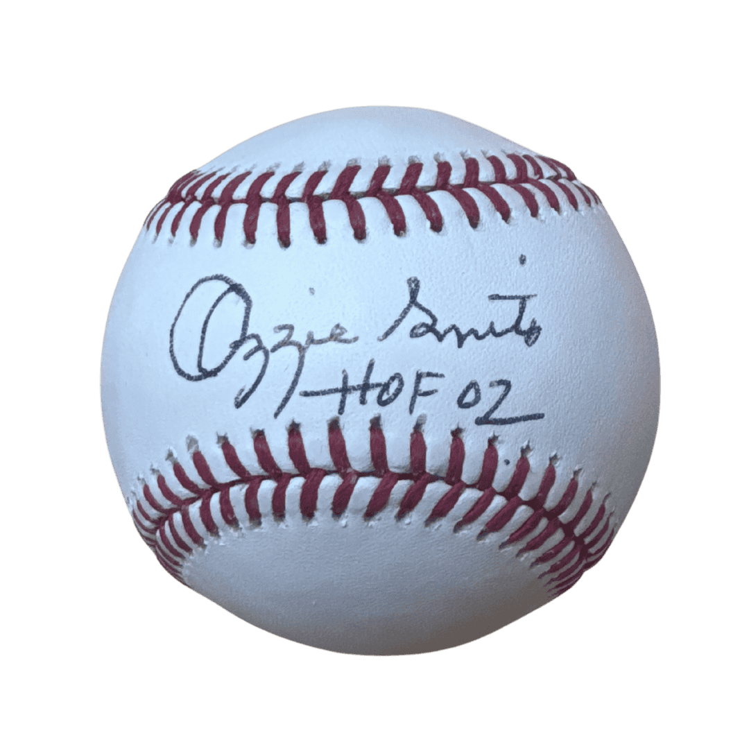 Ozzie Smith St Louis Cardinals Autographed Official Major League Baseball w/HOF Inscription - JSA COA