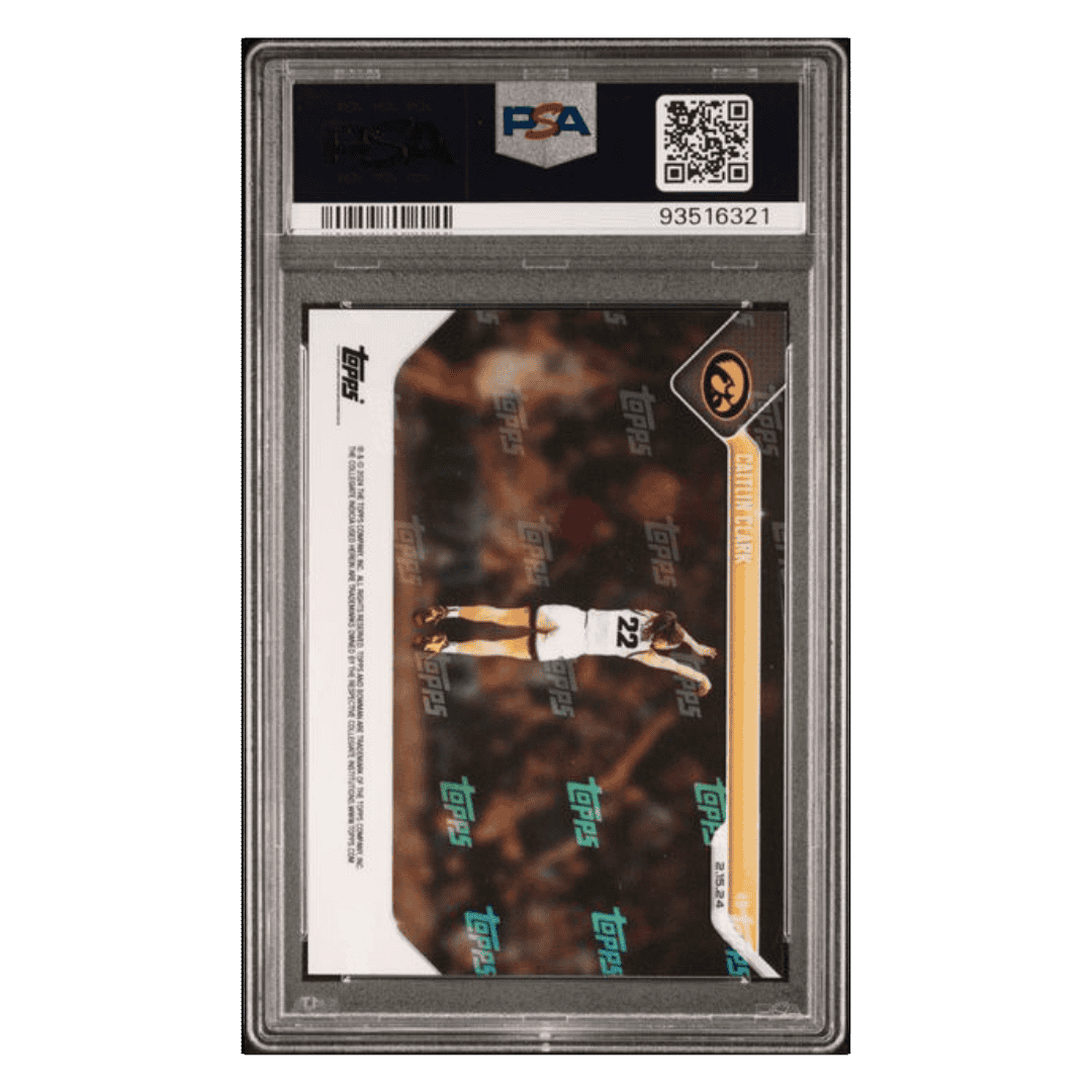 Caitlin Clark PSA 10 2024 Topps Bowman University Now Card #49