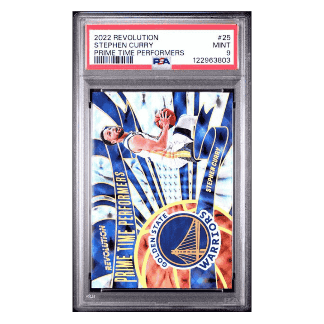 Steph Curry PSA 9 2022 Panini Revolution Prime Time Performers Card #25