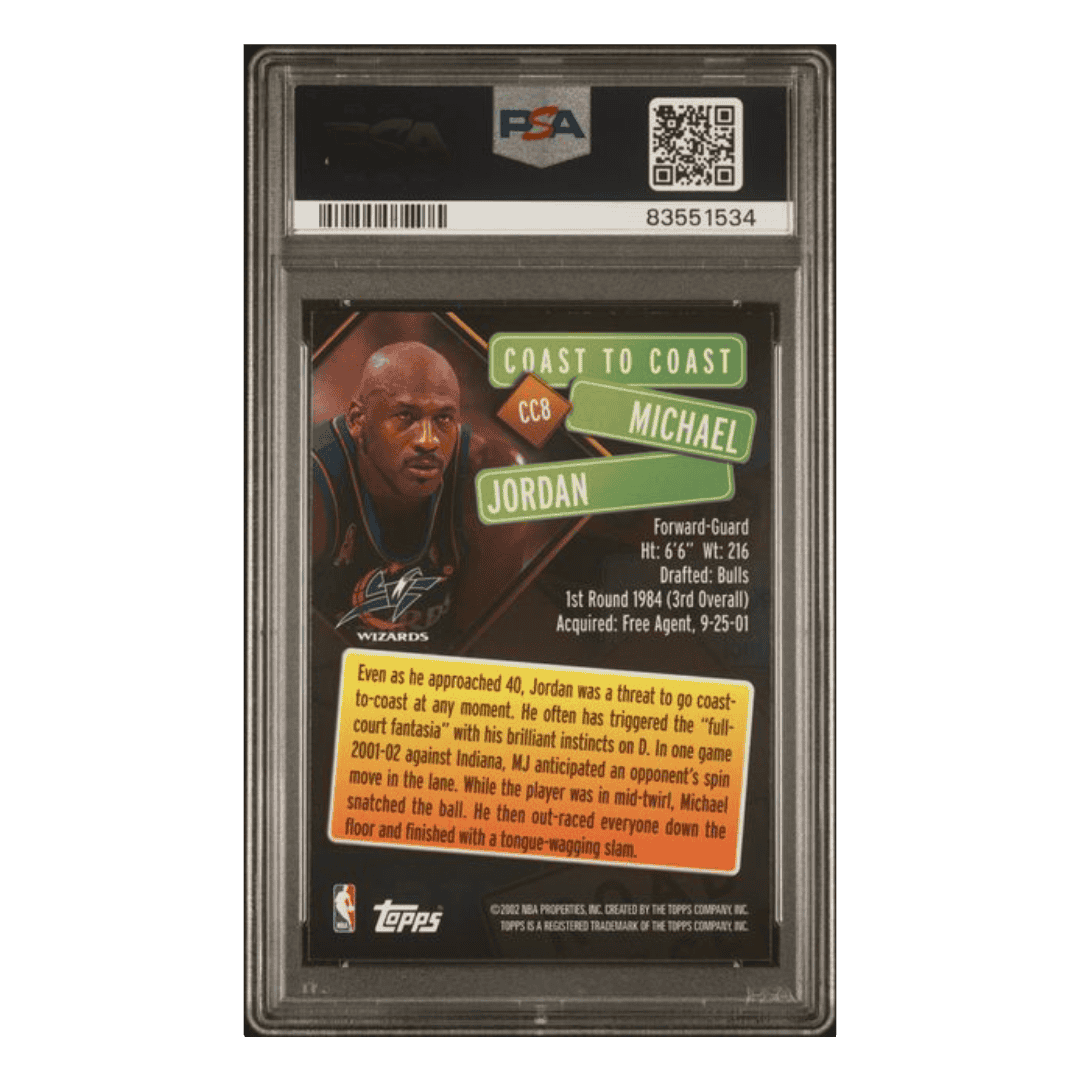 Michael Jordan PSA 9 2002 Topps Coast to Coast Card #CC8